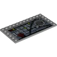 Plate Special 6 x 12 with Studs on 3 Edges and Hopscotch Grid and Manhole Cover Print