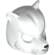 Mask Bear with Black Nose, Fangs and Gray Fur Print