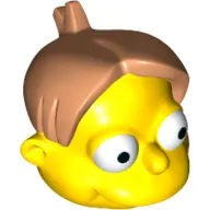 Minifig Head Special, Simpsons, Martin Prince with Nougat Hair Print