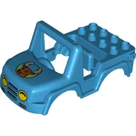 Duplo Off Road Vehicle Top - Headlights on Front and Deer Print on Hood/Bonnet