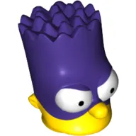 Minifig Head Special, Simpsons Bart Simpson with Dark Purple Mask Print