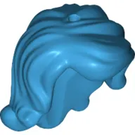 Hair Long Wavy, Right Side Part, with Short Sides, 2 Holes - 1 each on Top and Side (Ariel)