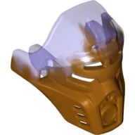Large Figure Mask of Earth with Marbled Trans-Purple Pattern