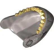 Animal Body Part, Shark Head with Gold Teeth, Rivets and '115' Print (Sharkanator)