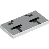 Tile 2 x 4 Pixels for Minecraft Ghast Closed Eyes Print