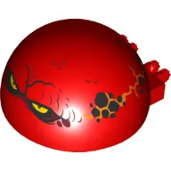 Windscreen 6 x 6 x 3 Canopy Half Sphere with Dual 2 Fingers with Globlin with Yellow Eyes Angry print