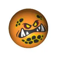 Technic Ball Joint, Yellow Eyes, and Open Mouth Print (Globlin)