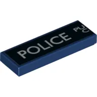Tile 1 x 3 with 'Police Public Call Box' Left Side
