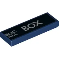 Tile 1 x 3 with 'Police Public Call Box' Right Side Print