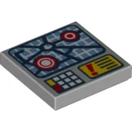 Tile 2 x 2 with Computer Screen, City Plan print