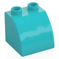Duplo Brick 2 x 2 x 1 1/2 with Curved Top