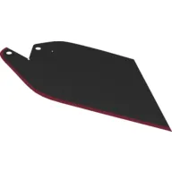 Large Figure Cape, Angled, 3 Holes, Dark Red Border Pattern