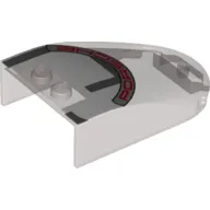 Windscreen 6 x 4 x 1 Curved with Red 'PORSCHE' Banner on White and Gray Roof print