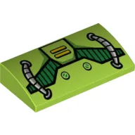 Brick Curved 2 x 4 x 2/3 No Studs, with Bottom Tubes and Hoses and Machinery Print
