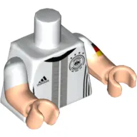 Torso, Dual Molded Arms, Adidas and DFB Logos / 'SCHWEINSTEIGER 7' Back Print, White Sleeves Pattern, Light Nougat Arms and Hands