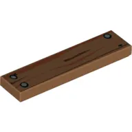 Tile 1 x 4 with Wood Groove and Nails Print