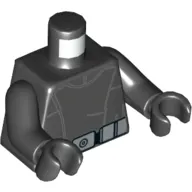 Torso Jacket, Uniform, with Belt Print (Imperial Death Trooper), Black Arms and Hands