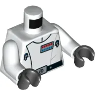 Torso Jacket with Wide Lapel, Rank Badge, Belt Print (Director Krennic), White Arms, Black Hands