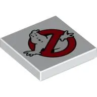 Tile 2 x 2 with Ghostbusters Logo Print