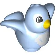 Duplo Animal Bird with White Chest and Yellow Beak Print