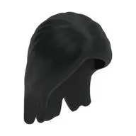 Hair Long, Parted in Front and Swept Back Over Shoulders