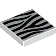 Tile 2 x 2 with Zebra Stripes Print