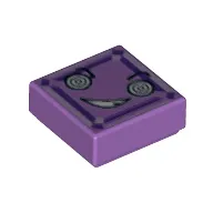 Tile 1 x 1 with Face with Hypnotic Eyes and Crooked Smile (Kryptomite) Print