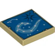 Tile 2 x 2 with Blue Sky Chart print - Moana