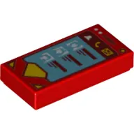 Tile 1 x 2 with Smart Phone with Phone, Mail and Superman Logo Shape Print