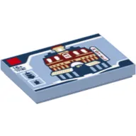 Tile 2 x 3 with Cafe Corner Lego Set Box Pattern