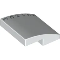 Brick Curved 2 x 2 x 2/3 with 'MUSEUM' Print