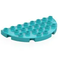 Duplo Plate Round 4 x 8 Semi-Circle