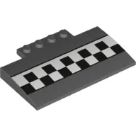 Brick Curved 5 x 8 x 2/3 with Checkered Print