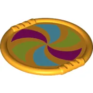Duplo Disk with Lime, Azure and Magenta Spiral Print