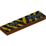 Tile 1 x 4 with Bumper numberplate A-113 print