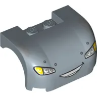 Vehicle Body, Wheel Arch / Mudguard 3 x 4 x 1 2/3 Curved with Front with Headlights, Smile and 'Rust-eze' Print (10742-1)