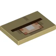 Tile 2 x 3 with Pixelated Orange Eye Print