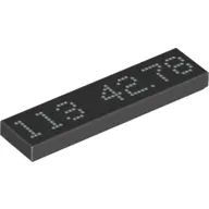 Tile 1 x 4 with White Digital Format '113' and '42.78' (Lap Time) Print