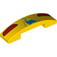 Brick Curved 4 x 1 Double with No Studs and Dinosaur Taillights Bumper print