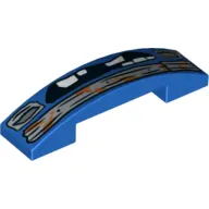 Brick Curved 4 x 1 Double with No Studs and Bumper, Mouth, and Damaged Teeth Print