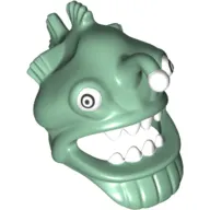 Mask Angler Fish Head with Wide Open Mouth, Fins and White Teeth, Eyes and Lure (Esca) Print