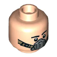 Minifig Head Nix Jerd, Eyebrows, Smile / Pilot Breathing Mask Print