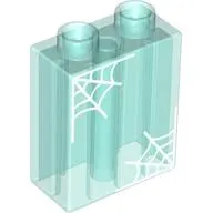 Duplo Brick 1 x 2 x 2 with Spider Webs print