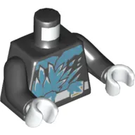 Torso Robe with White Utility Belt and Ice Print (Zane), Black Arms, White Hands
