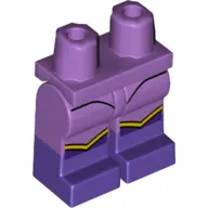 Hips with Medium Lavender Legs and Dark Purple Boots Pattern with Yellow Knee Trim