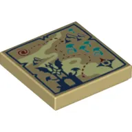 Tile 2 x 2 with Map to Noctura's Castle Print (Elves)