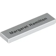 Tile 1 x 4 with Black 'Margaret Hamilton' Print