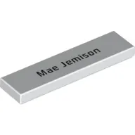 Tile 1 x 4 with Black 'Mae Jemison' Print