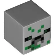 Minifig Head Special, Small Cube (Baby) with Minecraft Zombie Pigman Print