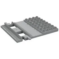 Duplo Train Track, Straight with 4 x 8 Plate on Side